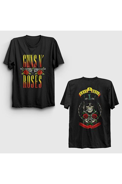 Presmono Μπλουζάκι Unisex Black Jungle Guns N Roses με στάμπα στην πλάτη 517108 ττ