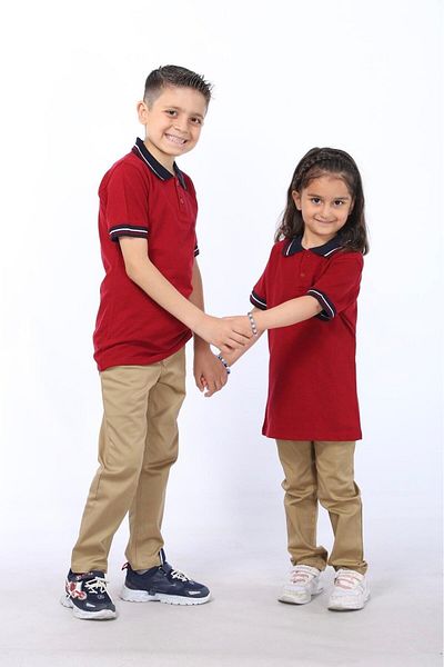 GÜMÜŞ COLLECTİONS School Pants Elastic Waist Camel Color Slim Fit Comfort Linen Primary School Pants
