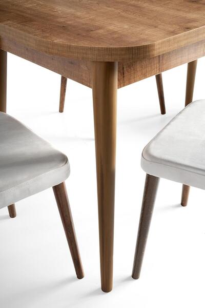 Erezogulları Mobilya Nisa Açılır MDF Oval Mutfak Masası 70x110