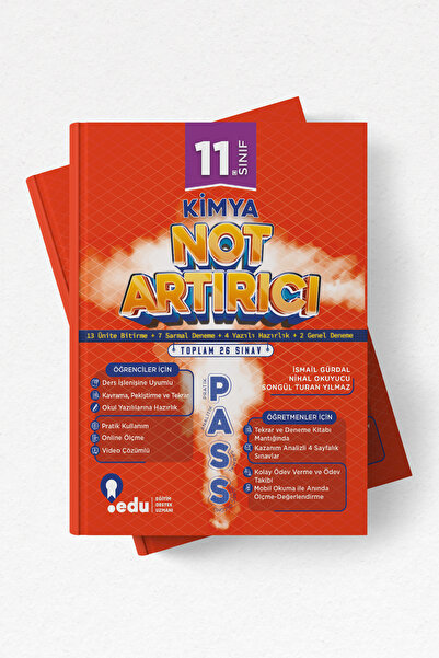 edu eğitim destek uzmanı 11. Sınıf Kimya PASS Not Artırıcı