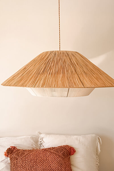 NYLife Hasır Ve Rafya Rustik Bohem Avize