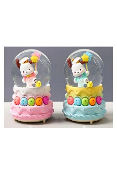 Happystore Mutlu Ayıcık Temalı Işıklı Müzikli Püskürtmeli Cam Kar Küresi