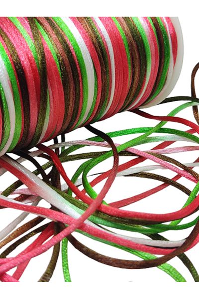 PARACORD Rainbow Color Floş Ip Rat Tail - Rainbow 2 mm