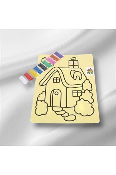 ÇİLEKHOMEAVM 12Pcs Large Size Quality Sand Painting Set, A4 Size Color Sandy Set Karne Gift