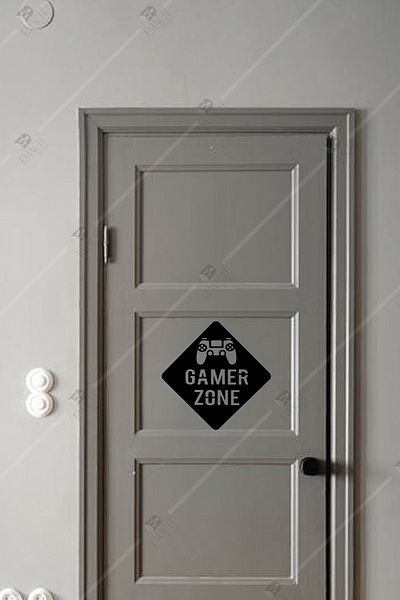 Emach Dizayn Gamer Zone 35x35 Ξύλινο Στολίδι Πόρτας - Διακοσμητικό Gamer