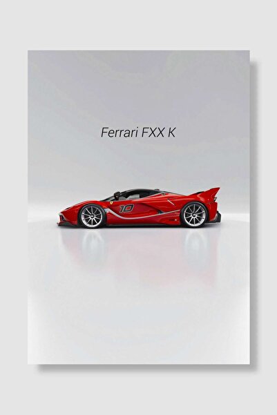 Mudi Store Ferrari FXX K Araba Poster Çerçevesiz Yüksek Kalite Araba Afiş Duv...