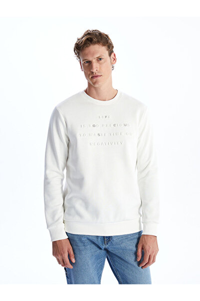 LC Waikiki Ανδρικό φούτερ - Crew Neck, Μακρυμάνικο, εμπριμέ