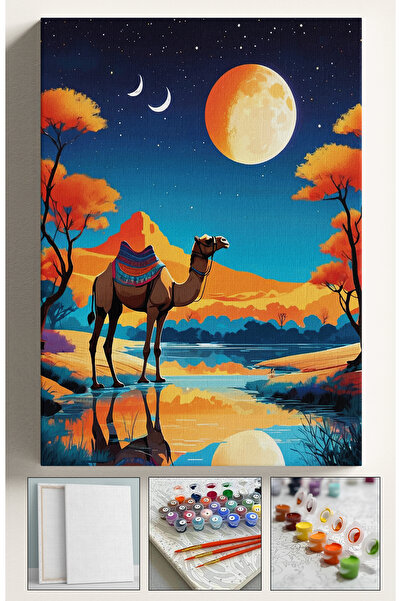 Akihabara Sayılarla Boyama Çerçeveli Hobi Seti Numaralı Tuval Fırça Boya Dahi...