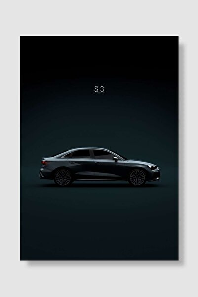 Mudi Store 1321 Audi S3 Sedan 2025 - Green Tint Araba Poster Çerçevesiz Yükse...