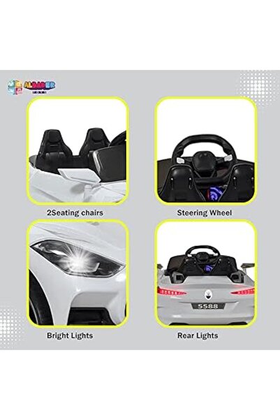 ALBADER , Luxury Maserati Ride On Car with 2 Motors, 12V Battery With Remote Control, Ride On Car