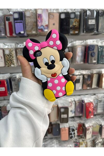 TECNOTREND İPHONE 4/4S Uyumlu 3D Mickey KARİKATÜR SİLİKON KILIF