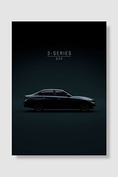Genel Markalar 2021 BMW 3 Series G20 Araba Poster Çerçevesiz Yüksek Kalite Ar...