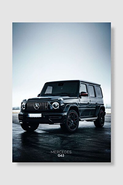 Mudi Store Mercedes G63 Black Araba Poster Çerçevesiz Yüksek Kalite Araba Afi...