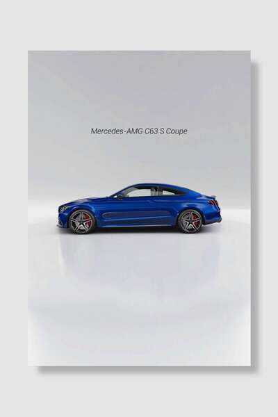 Mudi Store Mercedes-AMG C63 S Coupe Araba Poster Çerçevesiz Yüksek Kalite Ara...