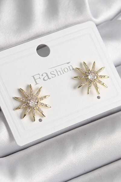 Skygo Brass Gold Color Zircon Stone Star Model Women's Earrings - Tj-Bkp9949