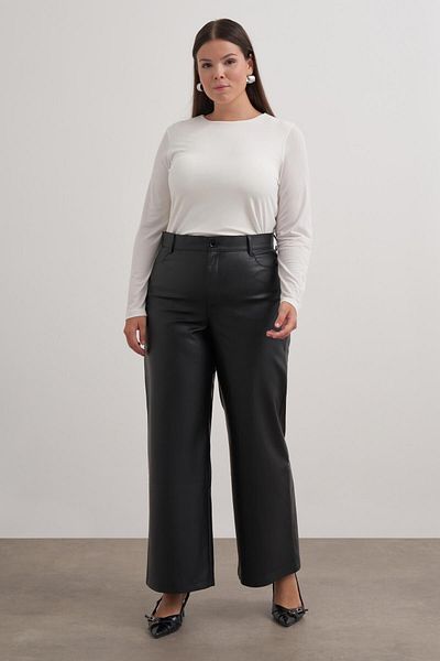 MYLİNE Faux Leather Trousers