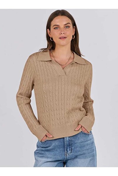 youknitwear you Pulover de damă Riviera cu gât polo