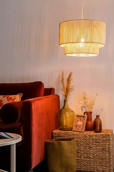 NYLife Scandinavian Style Macrame Bohemian Rustic Chandelier Lighting Lamp - Two Tiers