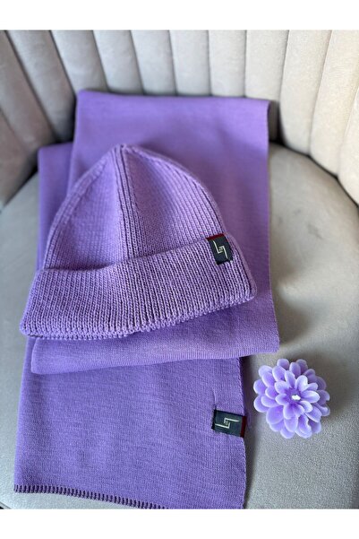 MODA Premium Knit Scarf and Ribbed Beret Set - Set of 2, Stylish and Simple D...