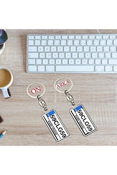 Custom Double Sided Printed Rectangle Chrome Plate Keychain