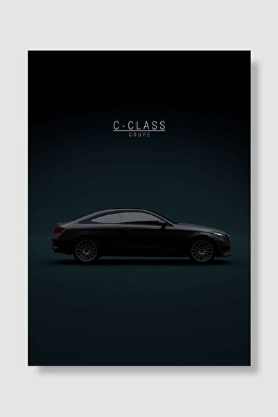 Mudi Store 2017 Mercedes C Coupe blac Araba Poster Çerçevesiz Yüksek Kalite A...