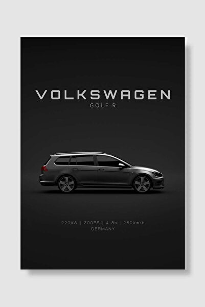 Mudi Store VW Golf R MK7 Variant 2015 - Specs Araba Poster Çerçevesiz Yüksek ...