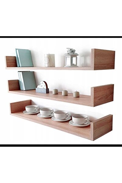 EGN WOODS رف غرفة الأطفال مونتيسوري مقاس 80x15x12 - 3 أرفف توابل وحمام ورف حائط