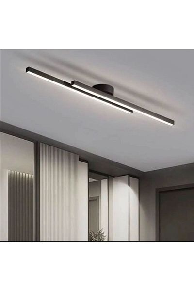 Vonalight 25W 4000K Black Led Ceiling - 2*70cm Bar, Plafonier, Lamp, Chandelier, Lighting Length 100cm