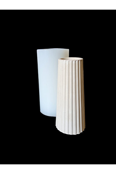 La Bienne SİLİKON KALIP ÇİZGILI VAZO 18 CM