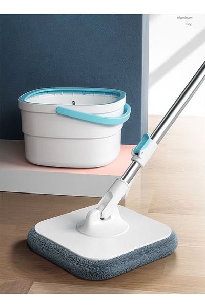 Taimi Spin Mop with Separate Clean Dirty Spinning  for Floor Cleaning with Dry Wet Self Wringing