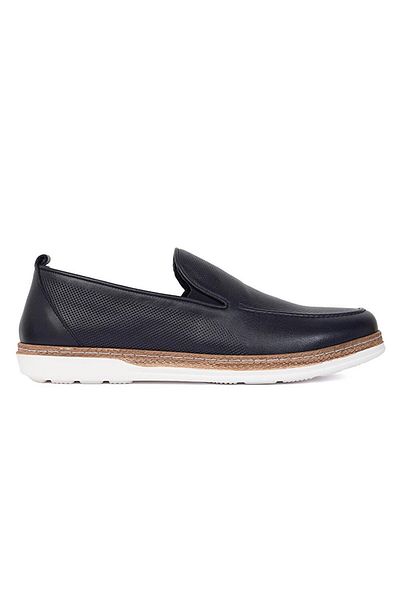 Greyder 62624 Men's Navy Blue Genuine Leather Casual Shoes