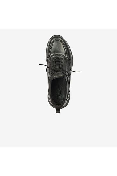 Greyder 64613 Men's Black Genuine Leather Comfort Shoes