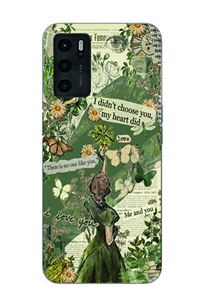 moonset Oppo A16 / A55 Uyumlu My Heart Did Tasarımlı Baskılı Şeffaf Telefon K...