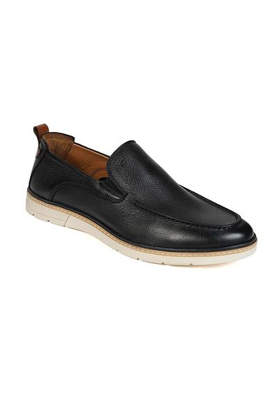Greyder 64512 Men's Black Genuine Leather Casual Shoes