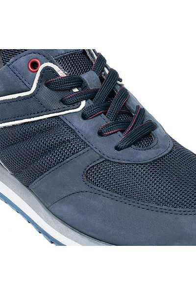 Greyder 16450 Мъжки тъмносини маратонки от естествена кожа