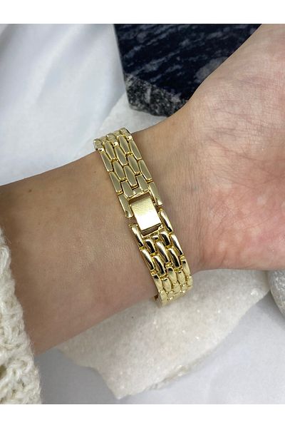 Coliseum Vintage Green Gold Women's Wristwatch with Design Stone Detail