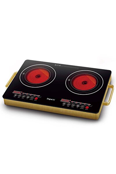 İMPEX موقد مزدوج بالأشعة تحت الحمراء 2800 واط | تحكم باللمس | شعلتان | متوافق...