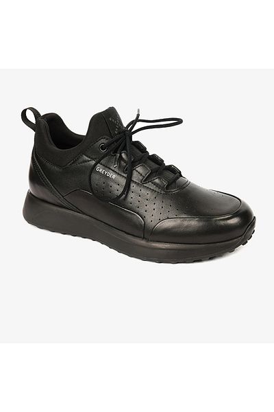Greyder 17980 Men's Black Genuine Leather Casual Shoes