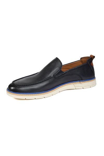 Greyder 64512 Men's Navy Blue Genuine Leather Casual Shoes