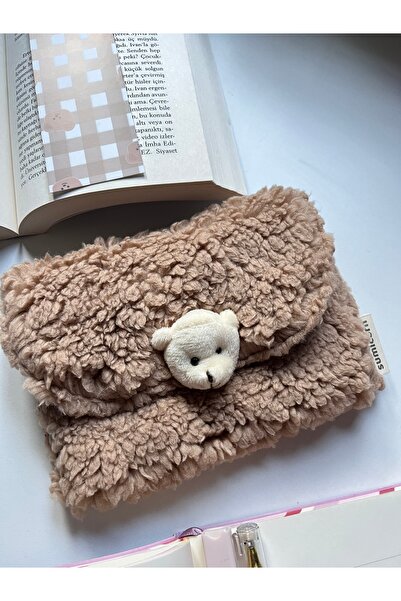 sumicorn Sevimli Ayıcık Kahve Peluş Pötikare Astarlı Yıkanabilir Çıtçıtlı Ped...