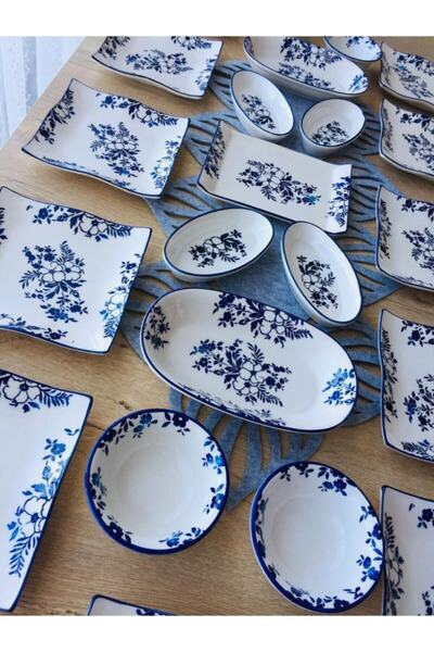 QUEEN Jasmine Pattern 12 Kişilik 23 Parça Kahvaltı Takımı