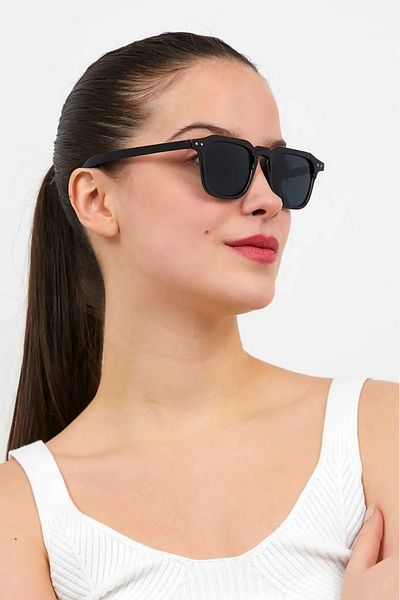 Rams Unisex Black Sunglasses