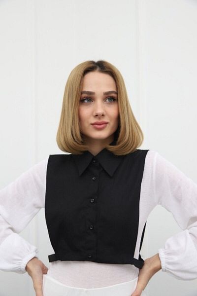mirach Black Shirt Collar - Straight Collar