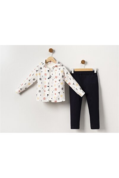 Kids Erkek Bebek Çocuk Alt Üst 3'lü Elbise Takım