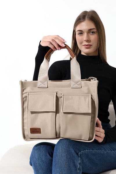 Moda azza Geantă de umăr elegantă din satin pentru femei, cu buzunare frontale și husă cu magnet