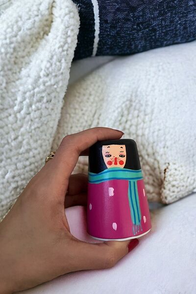 ARİENEL Seramik Tuzluk | Tekli | Monna | Pembe | Unique | Iconic | El Yapımı