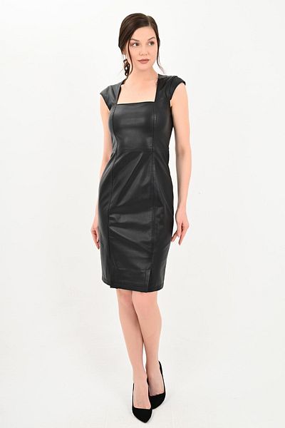 ALİN Diana Black Half Moon Shoulder Genuine Leather Dress Size Measurements Visual