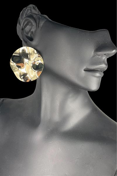 TRENDTAKI Shiny Asymmetrical Round Gold Plated Külpé
