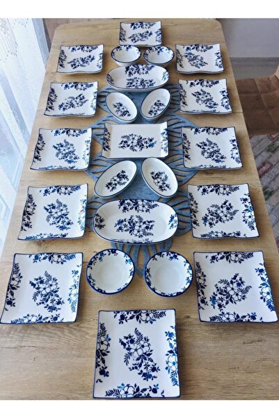 QUEEN Jasmine Pattern 12 Kişilik 23 Parça Kahvaltı Takımı