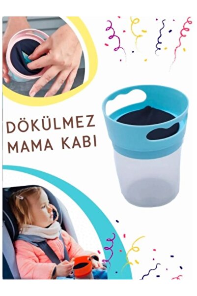KdrElektronik Dökülmeyen Tabak Bebek Mama Tabağı Atıştırmalık Kabı  Çocuk Beslenme Saklama Mama Kabı